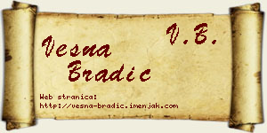 Vesna Bradić vizit kartica